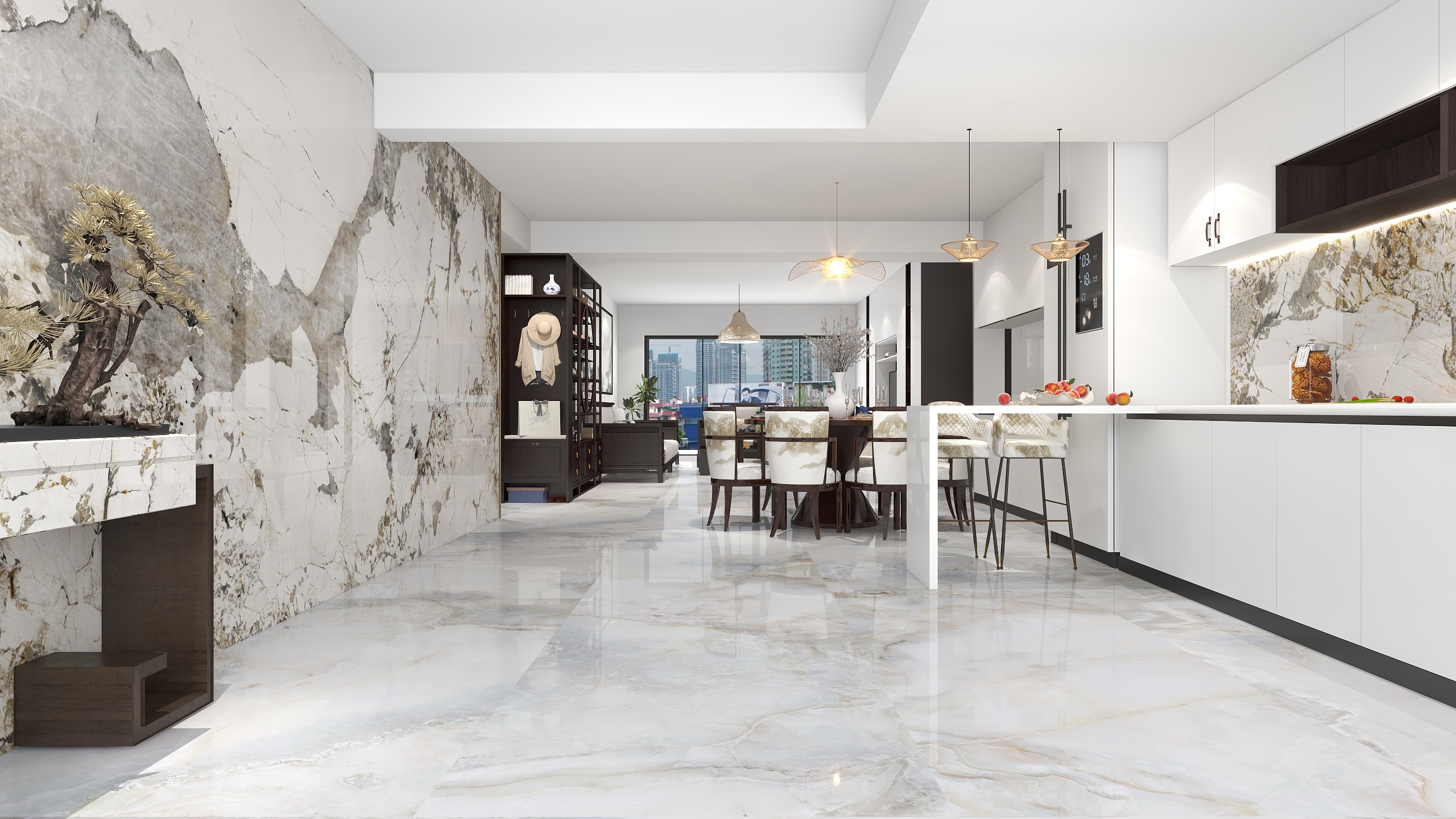 SK岩板-铭湖经典 效果图-装修设计方案