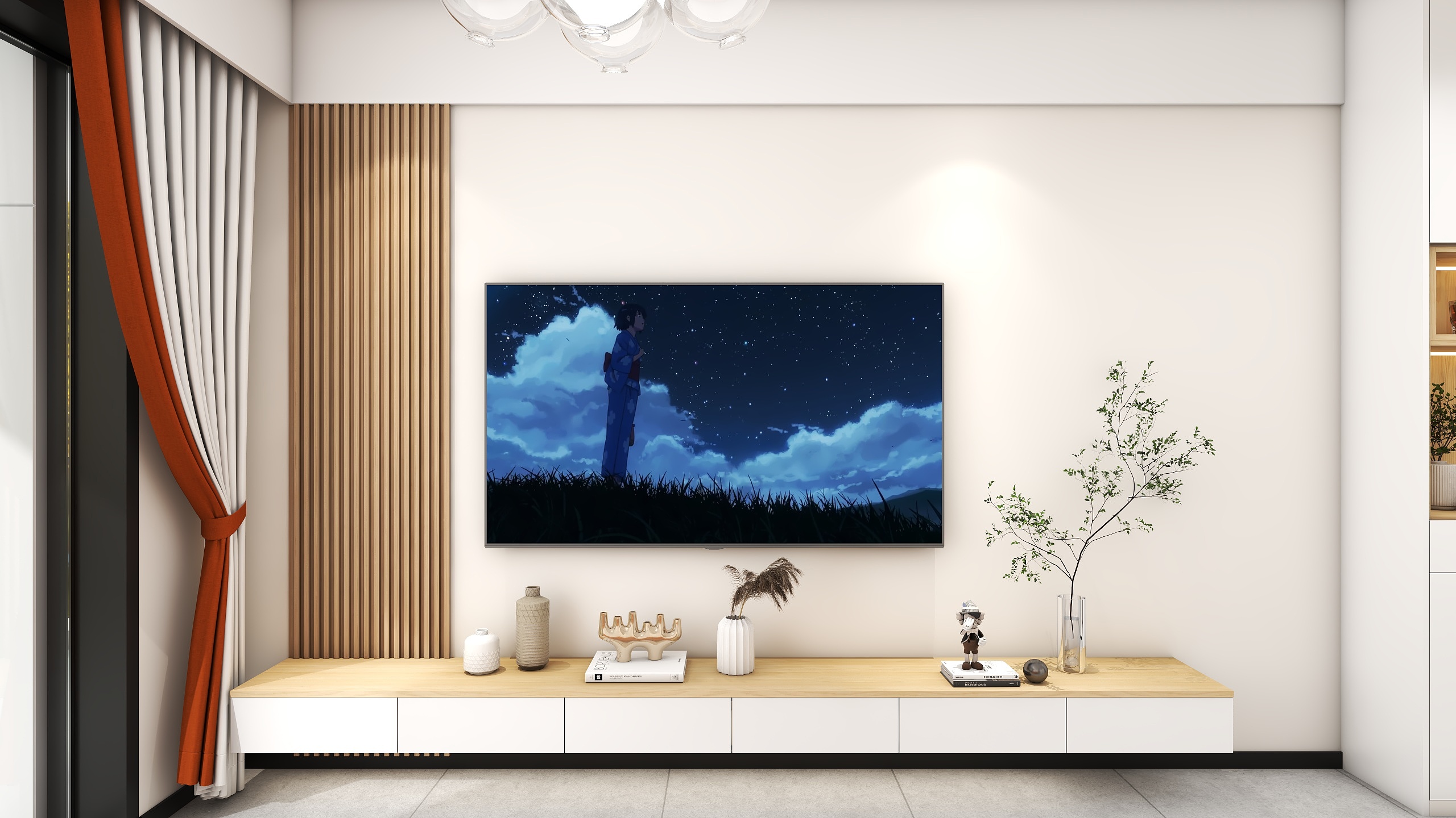 星空设计工作室design-83㎡现代原木风3室装修效果图