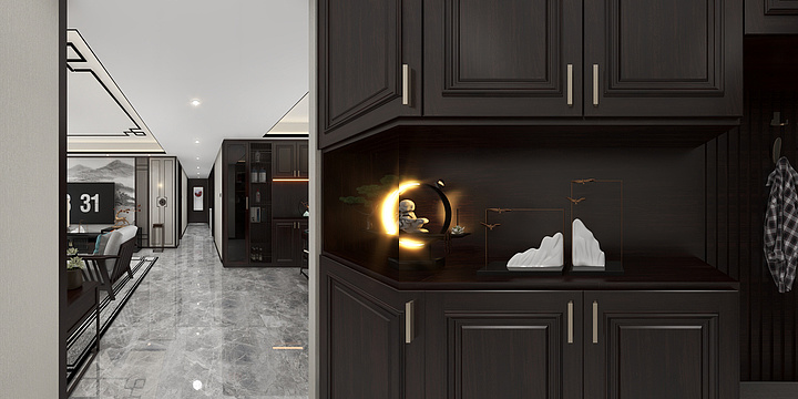 Mr武设YdzL-森林半岛4居室新中式-装修设计方案