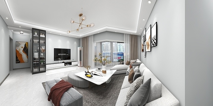 岘山软装事务所Sara-九境城44-2701-装修设计方案