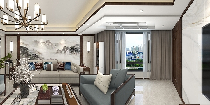 罗丽aAry-东方花园新中式1-3-1201-装修设计方案