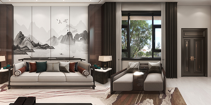 旧辞e-凤来谷新中式1-装修设计方案