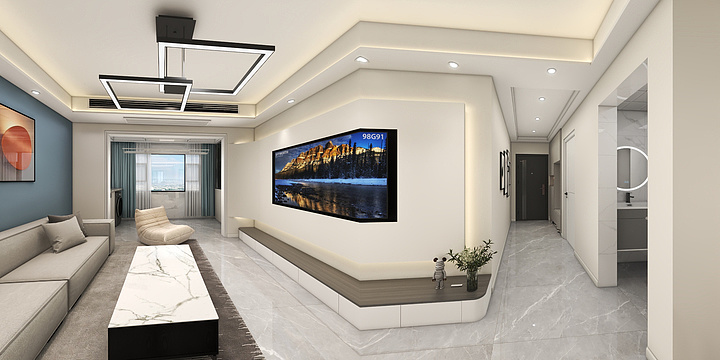 非空室内设计-128平现代简约，打造舒适温馨的小窝！-装修设计方案