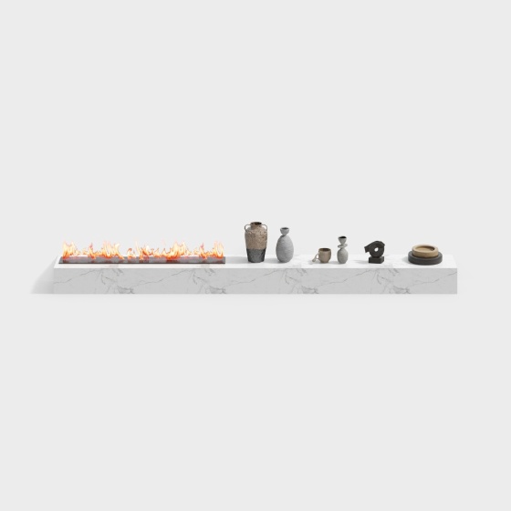 Modern Fireplace,Fireplaces,Brown+Gray