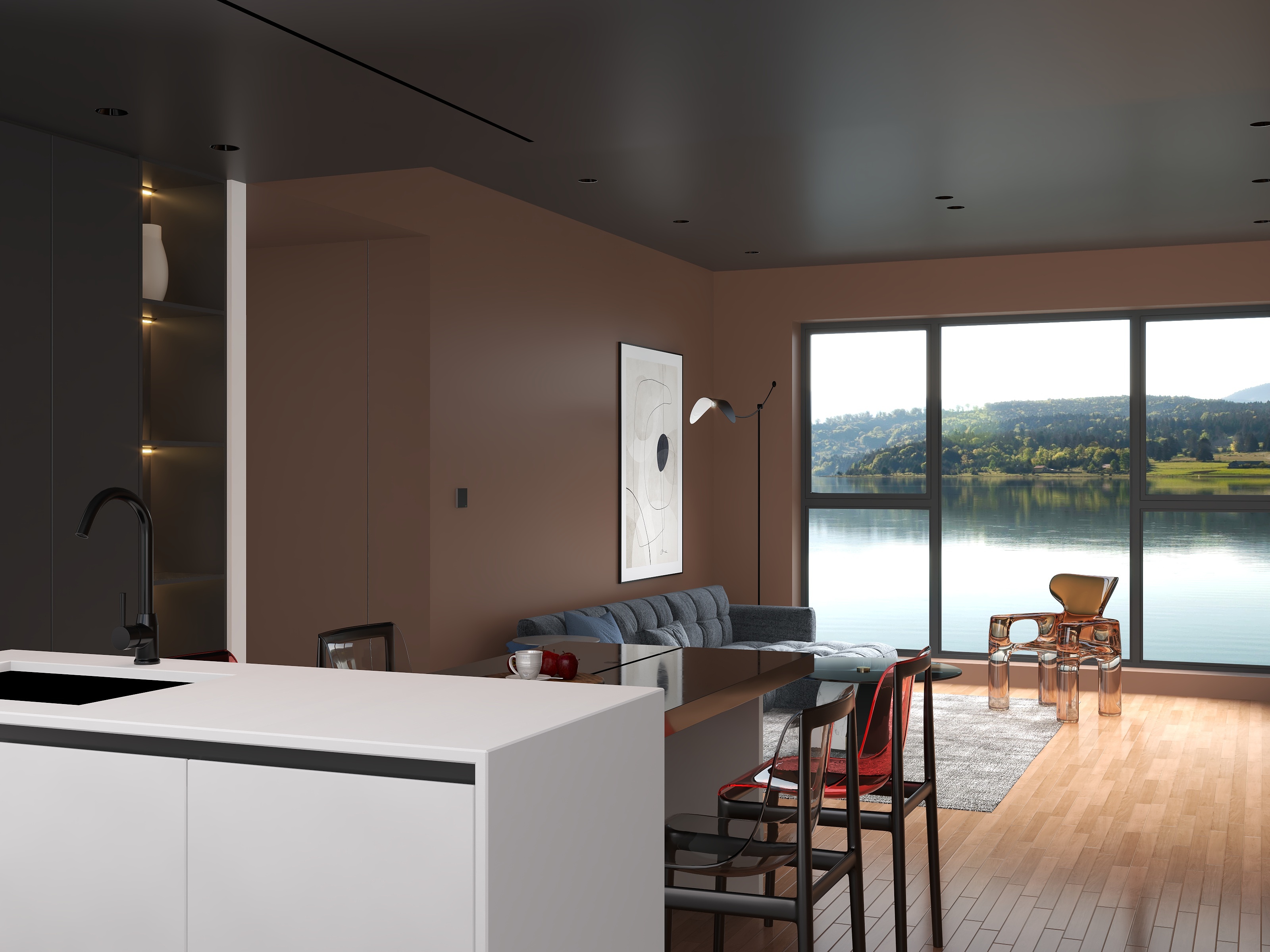 悟道设计-现代客厅-装修设计方案