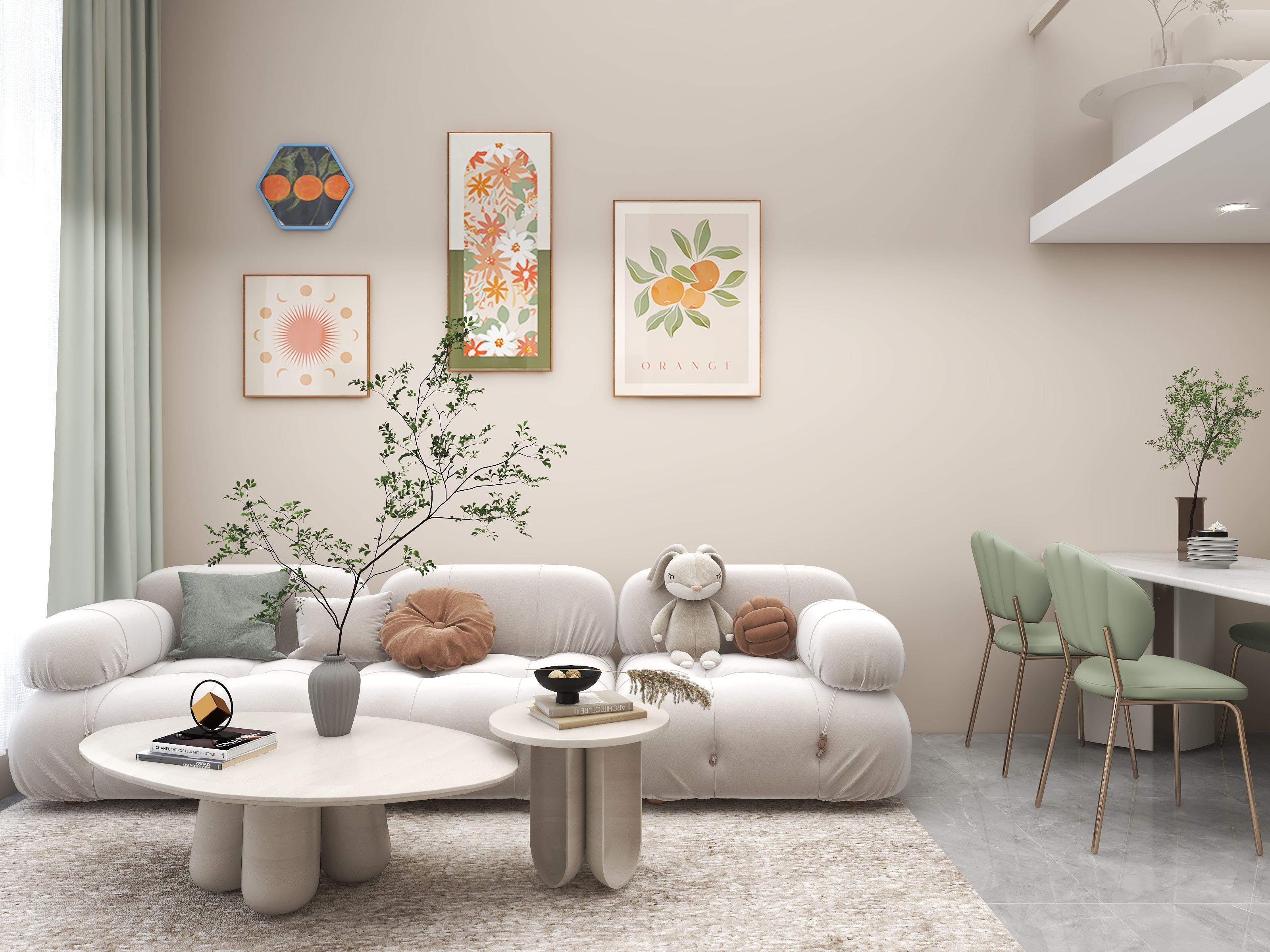 壹诺设计工作室-天街公寓(简约风)装修效果图