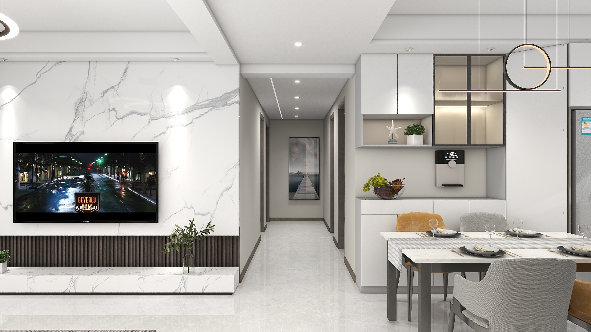 鹤壁一米装饰设计-106㎡3室-装修设计方案