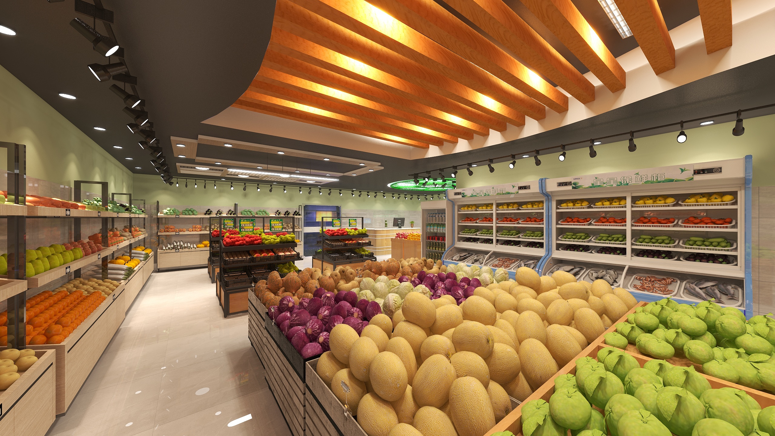 设计师阿枫-淮安市淮安区佳和名苑小区水果超市-装修设计方案