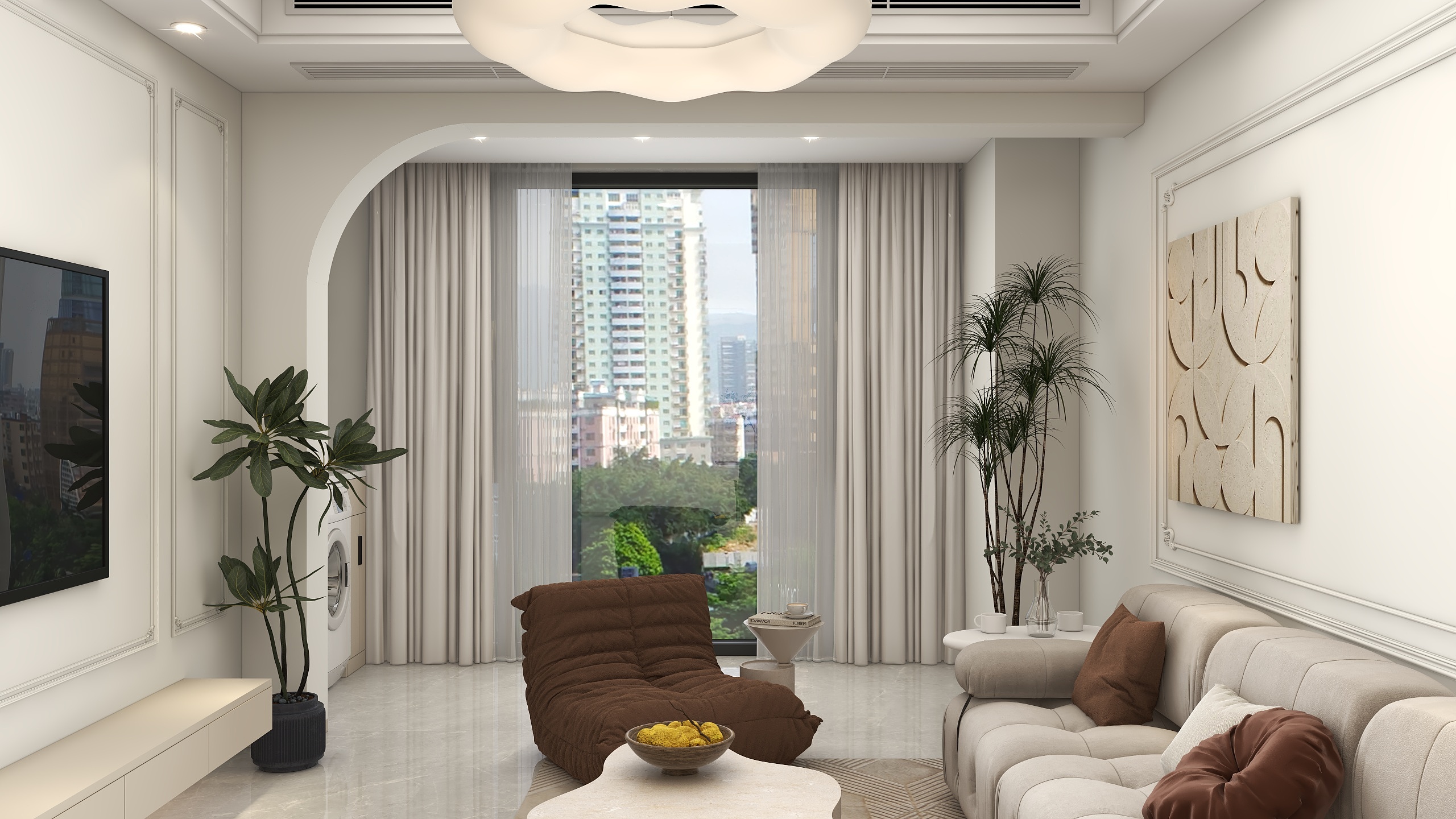 李青越-107方现代四居室装修效果图