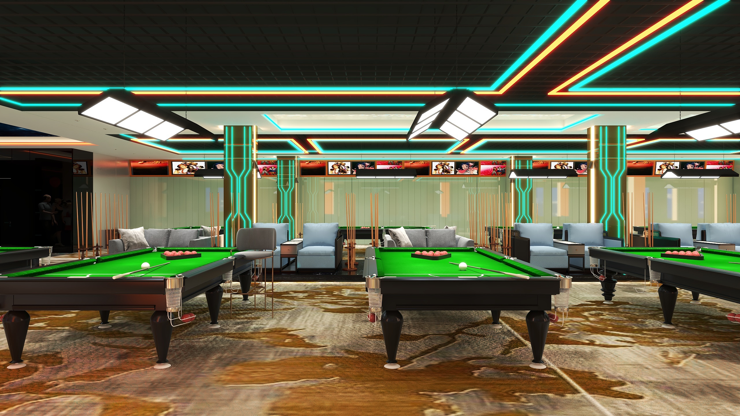 LanTuDesign-台球室-装修设计方案