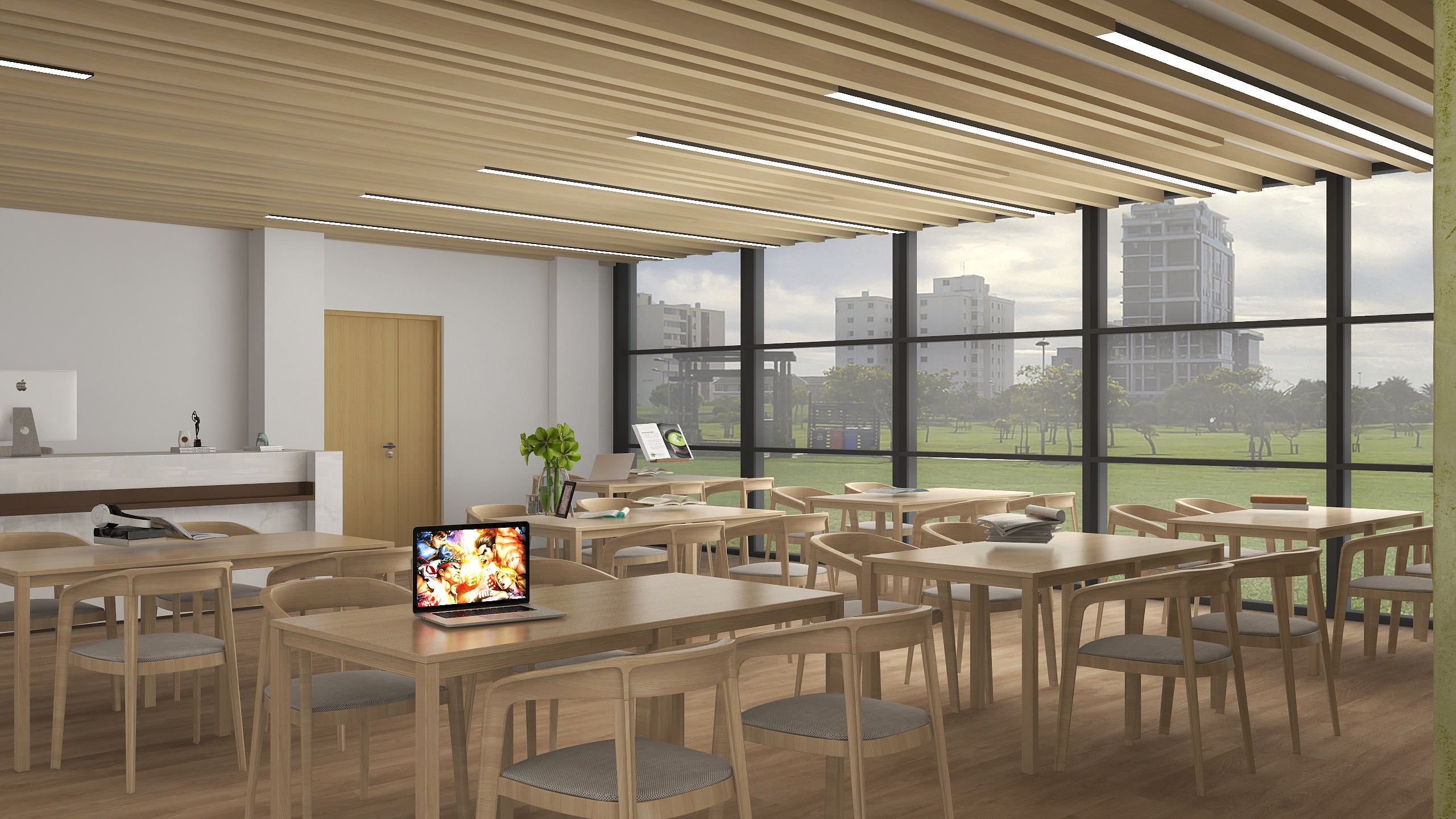 梁荣辉-图书室兼电子阅读室-方案1-装修设计方案