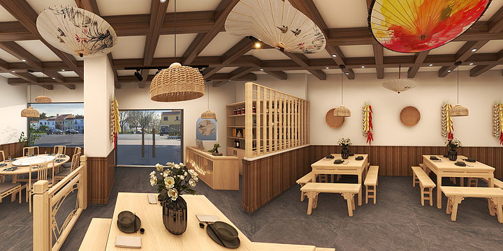 夕洲-中餐店-装修设计方案