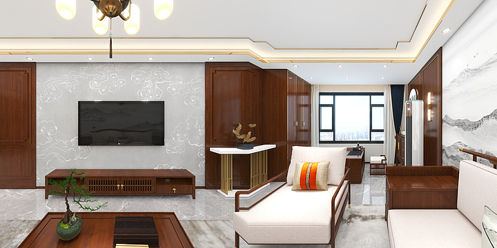 行走的蒲公英-西湖新城-6-1-803王姐-新中式-副本-装修设计方案