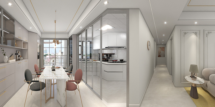 柏雅装饰设计--宁贤府四房奶油风--装修设计方案