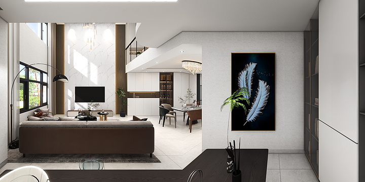 彭志发-龙泽学府6-7现代中空别墅-装修设计方案