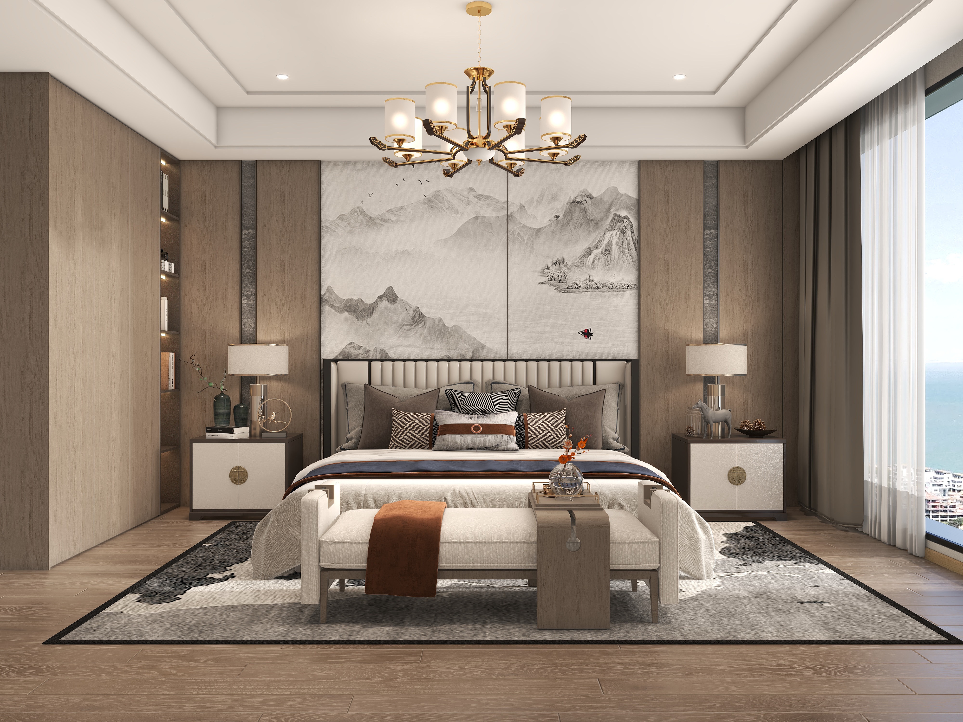 无道哥哥-最新新中式卧室-装修设计方案