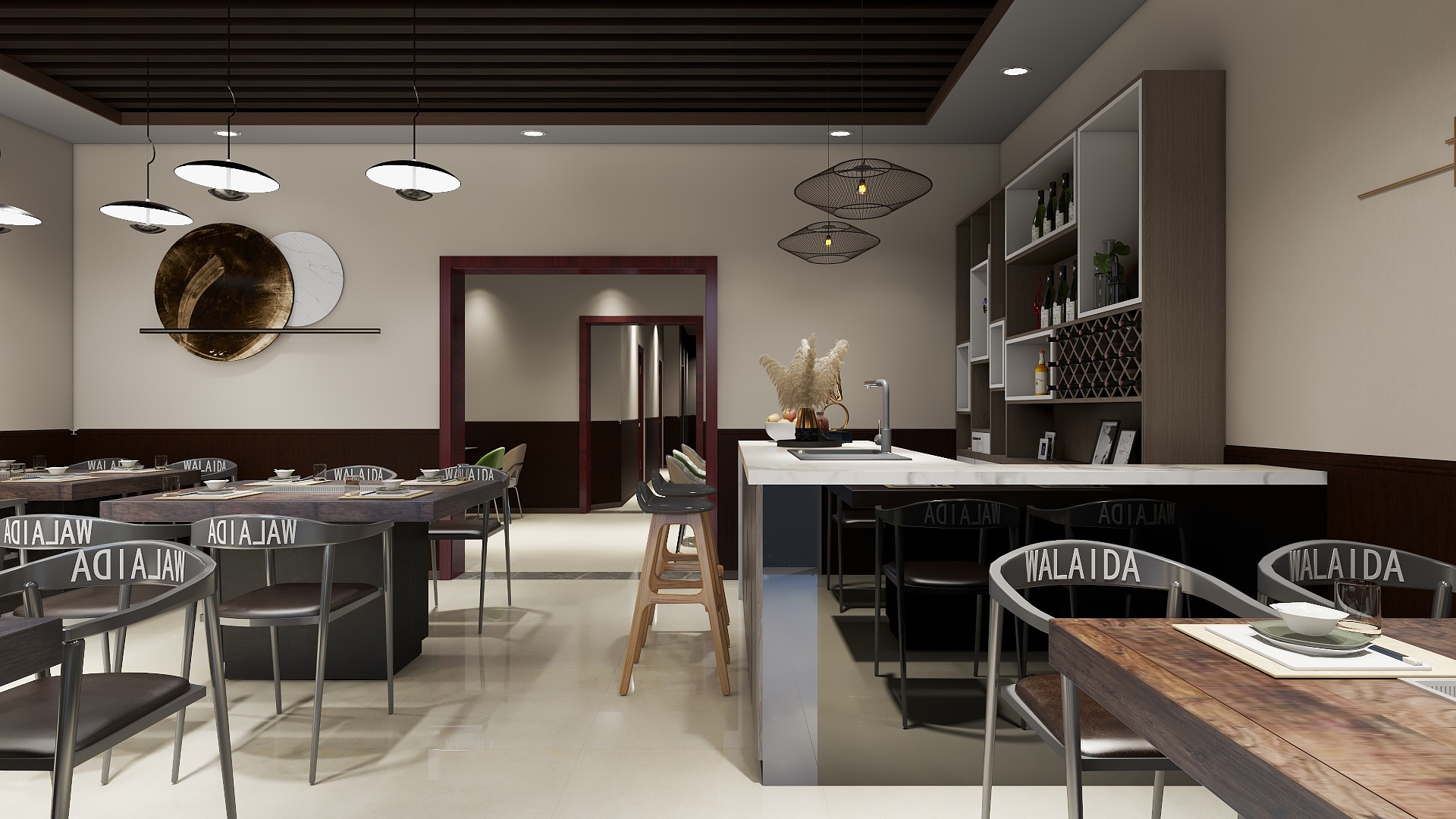 李云飞-家肴菜馆133㎡简约一厅二卡三包-装修设计方案