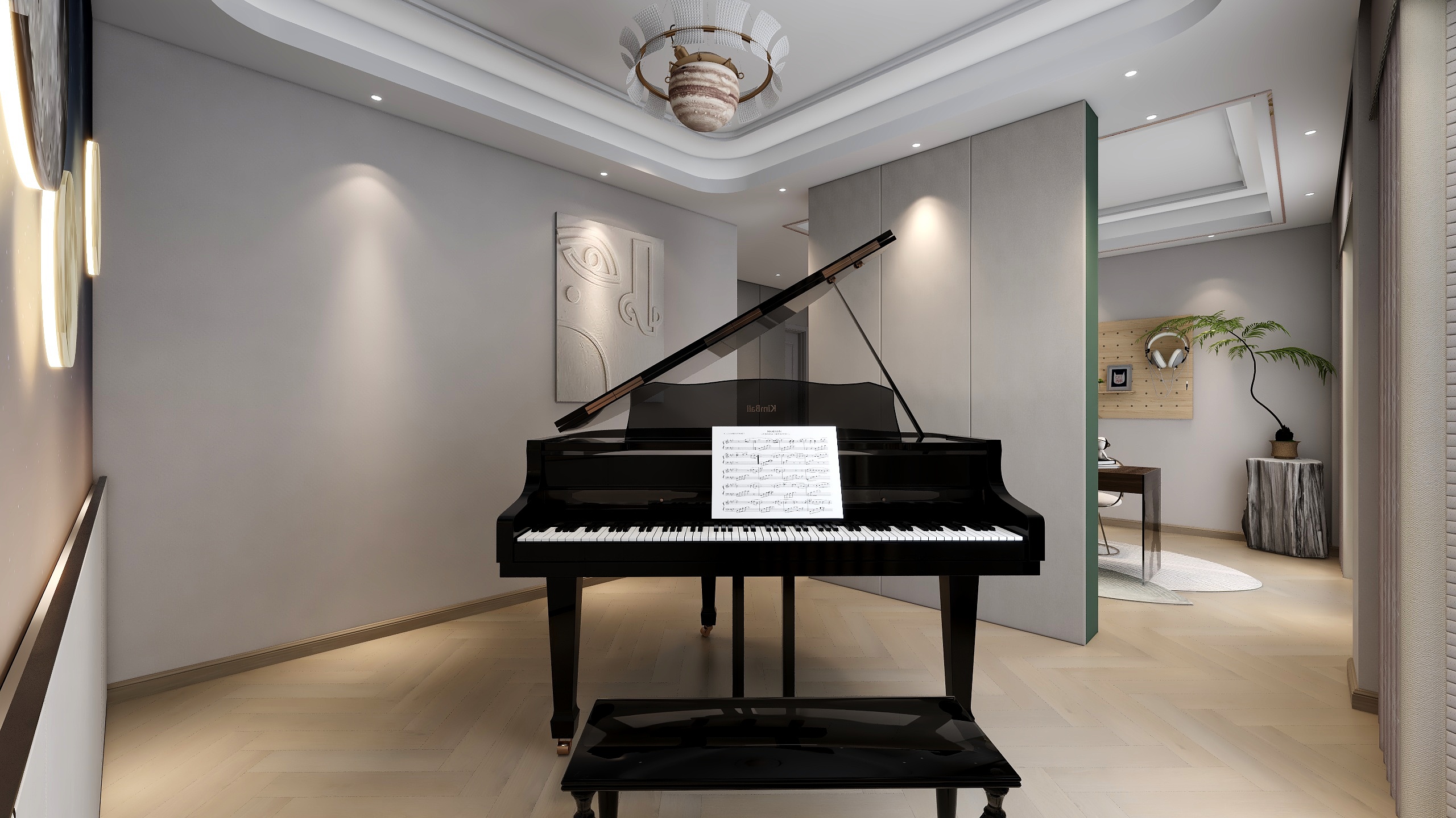 宁官海-翰林华府别墅-三楼-装修设计方案