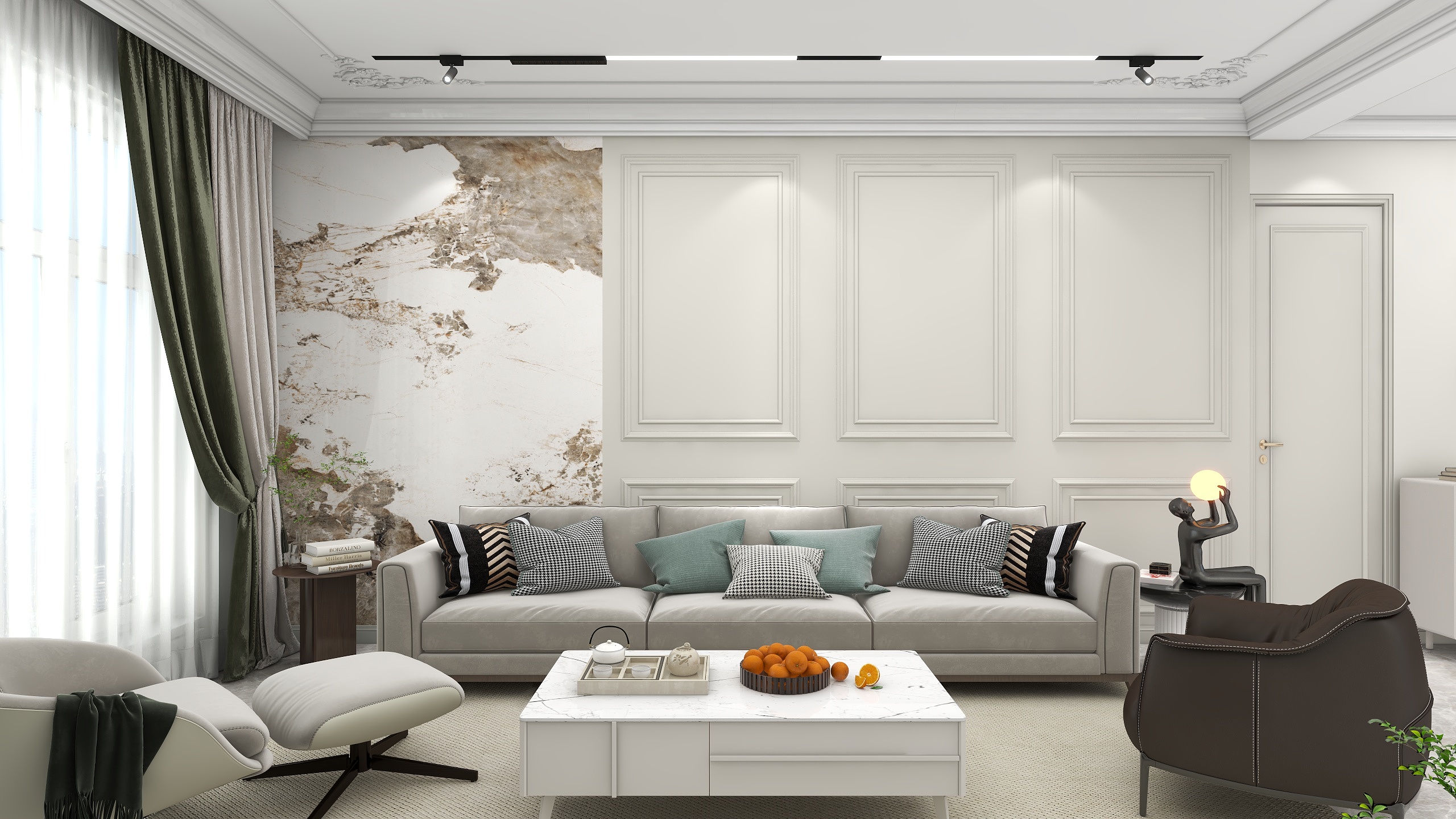 鲸鱼设计装饰-133㎡1室-装修设计方案