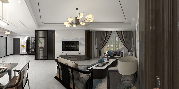 设计师I凌睿-辛店3楼东户-新中式-装修设计方案