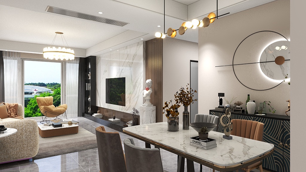 用户58128EKVT-天府城107.9㎡有主灯-装修设计方案