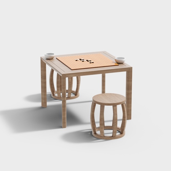New Chinese chess classroom desk and chair combination