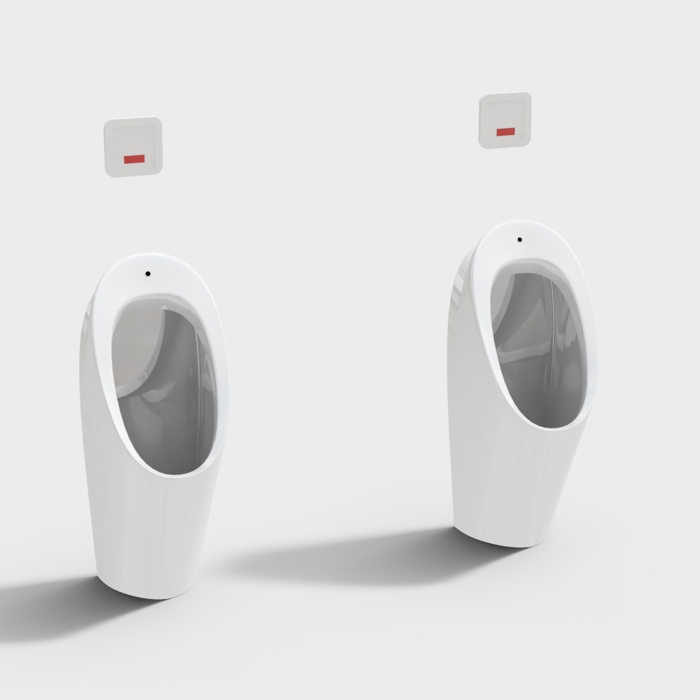 现代公共卫生间小便池3D模型