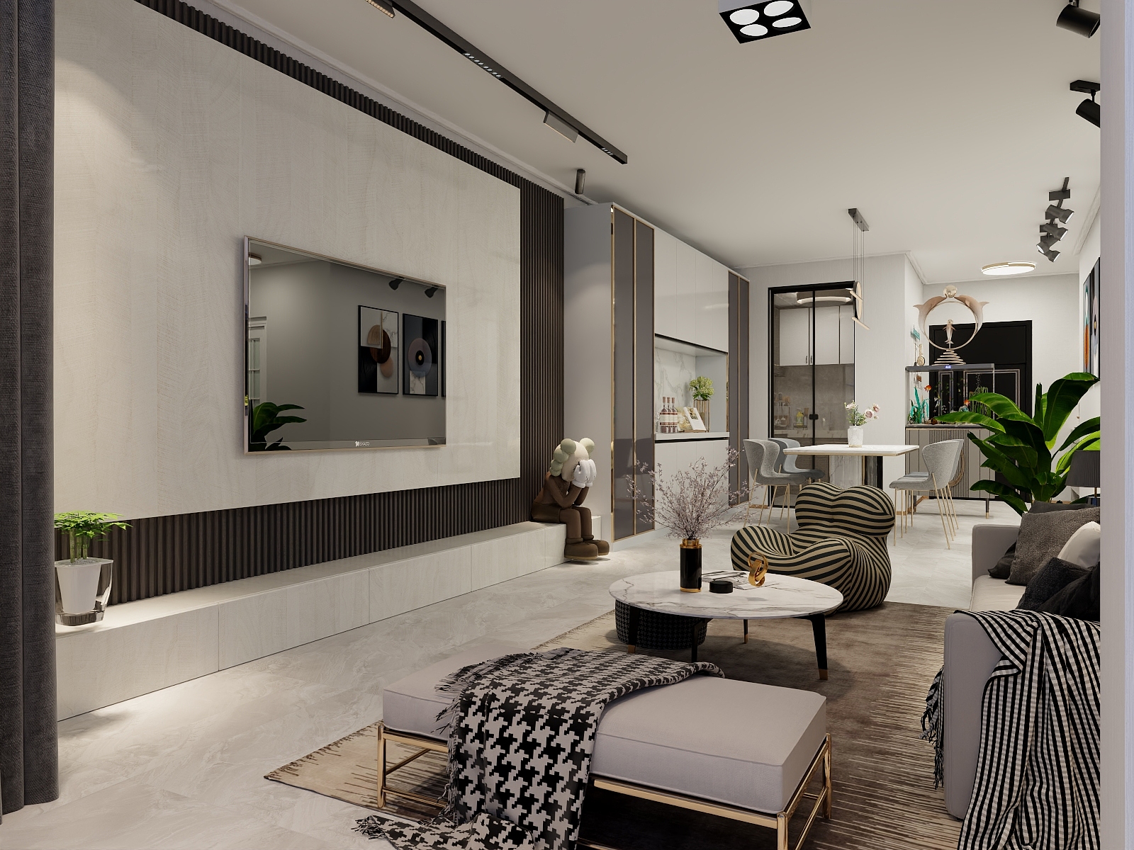 105国道张道长-香澜公馆现代简约108㎡3室-装修设计方案