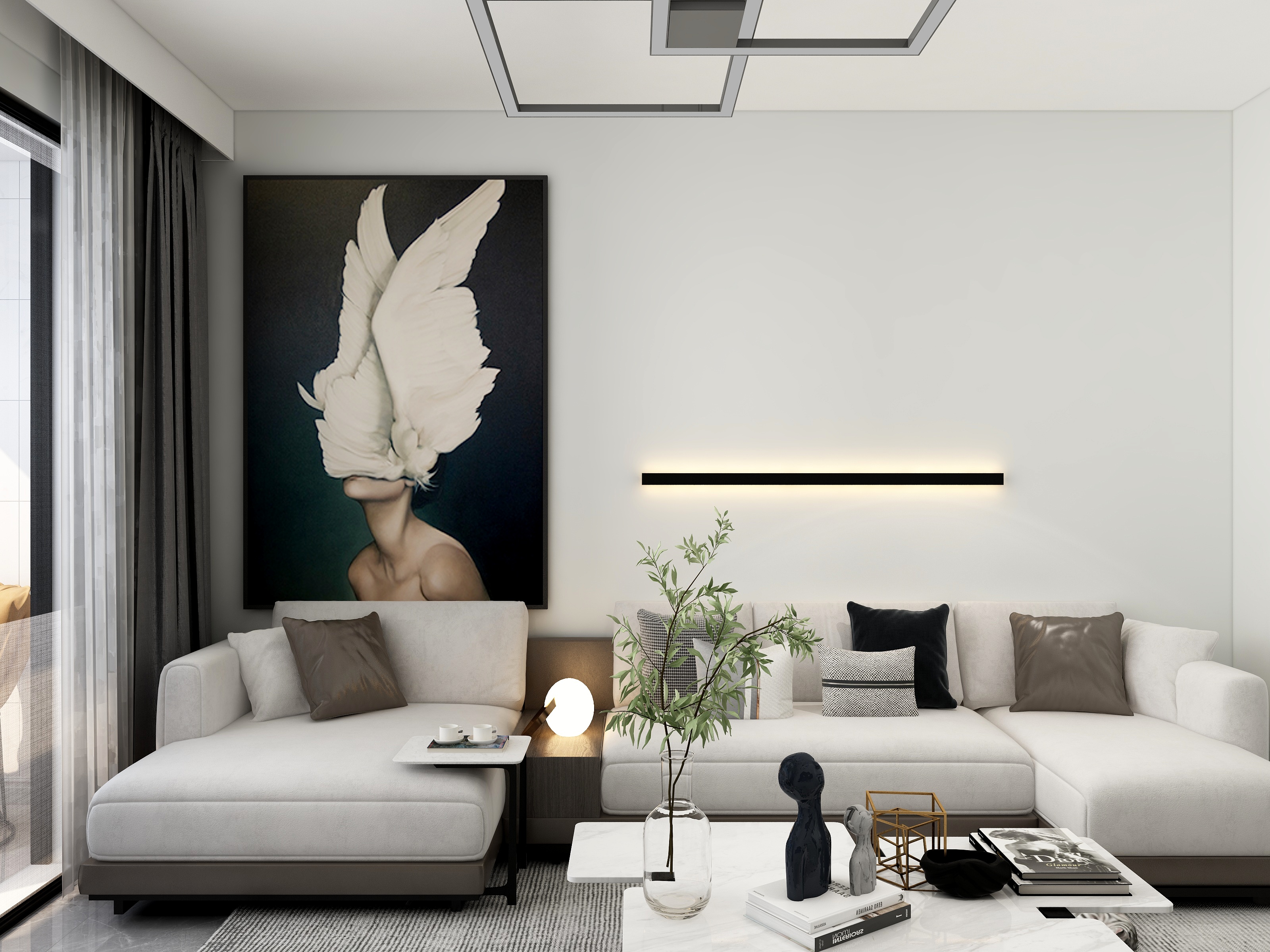 酣睡大橘-现代简约86㎡3室-装修设计方案