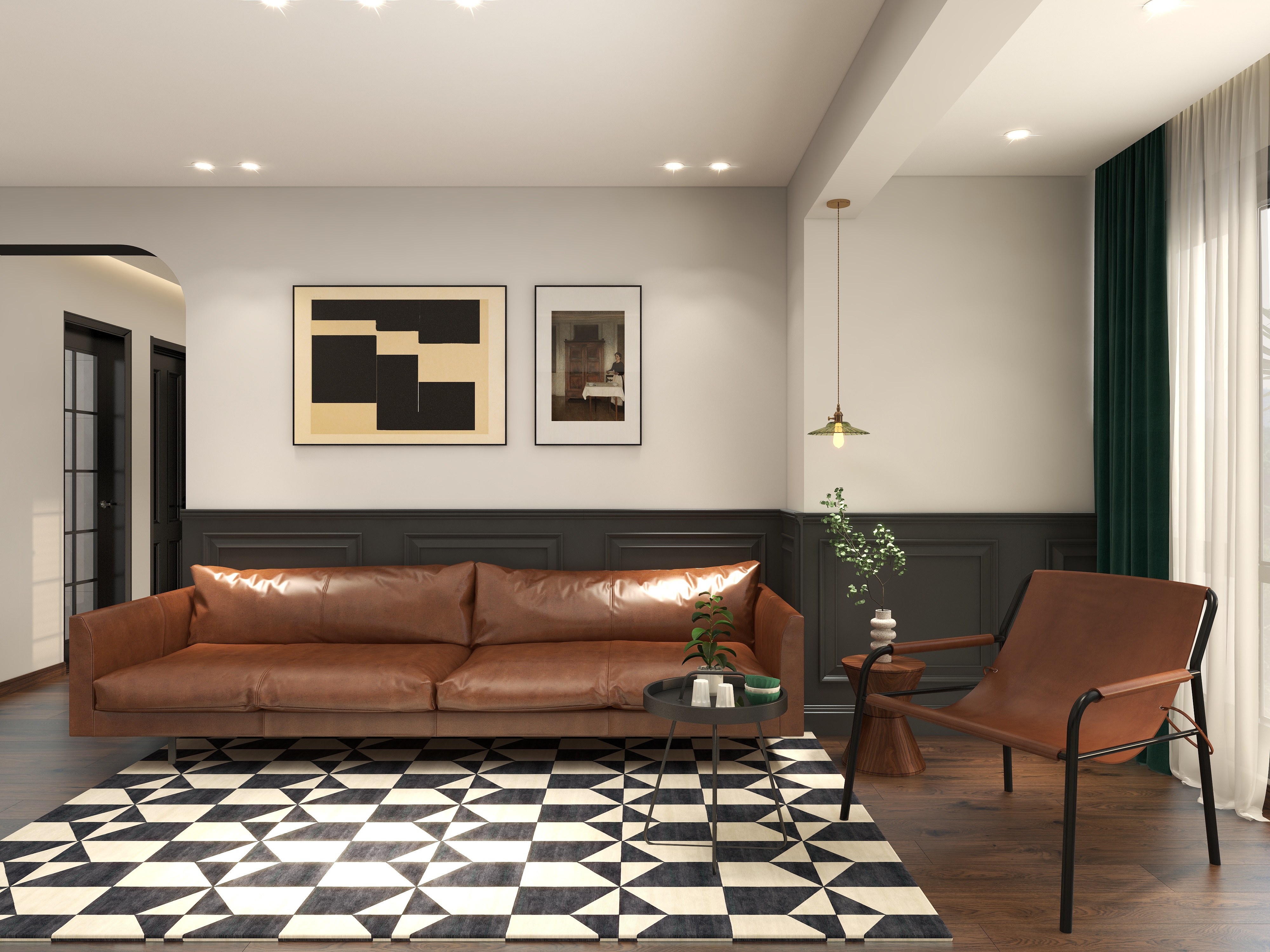 淡永明-106㎡3室2卫1厨复古风-装修设计方案