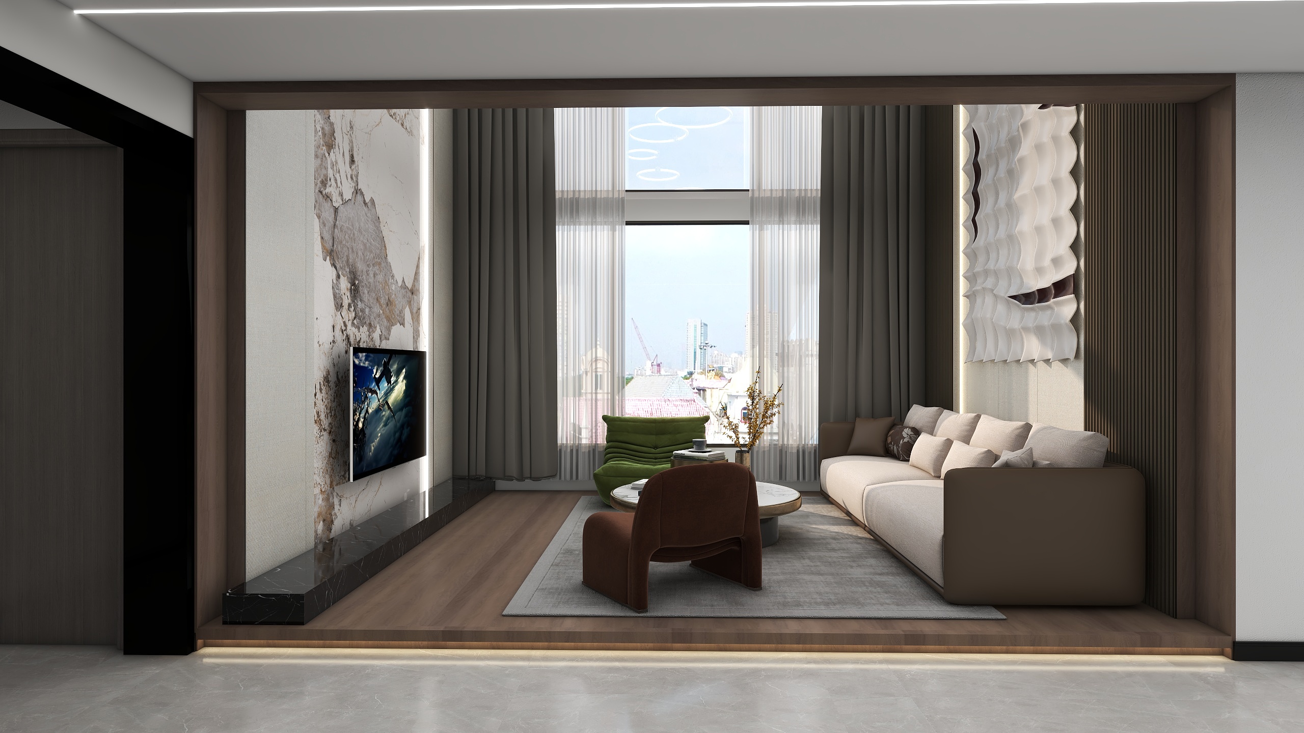 赵振峰-现代风格163㎡4室-装修设计方案