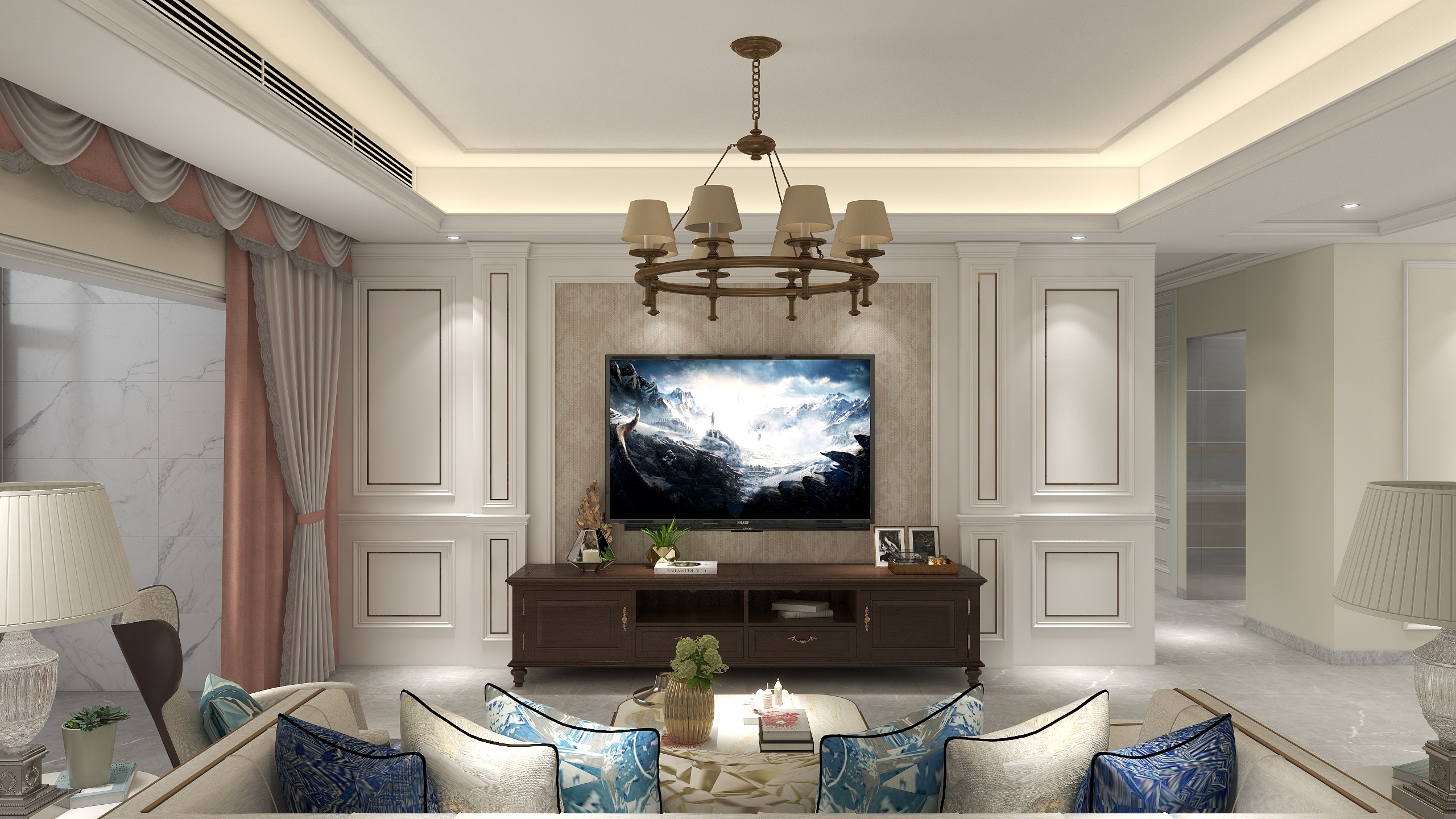 小胡设计-高河美式3居室-装修设计方案