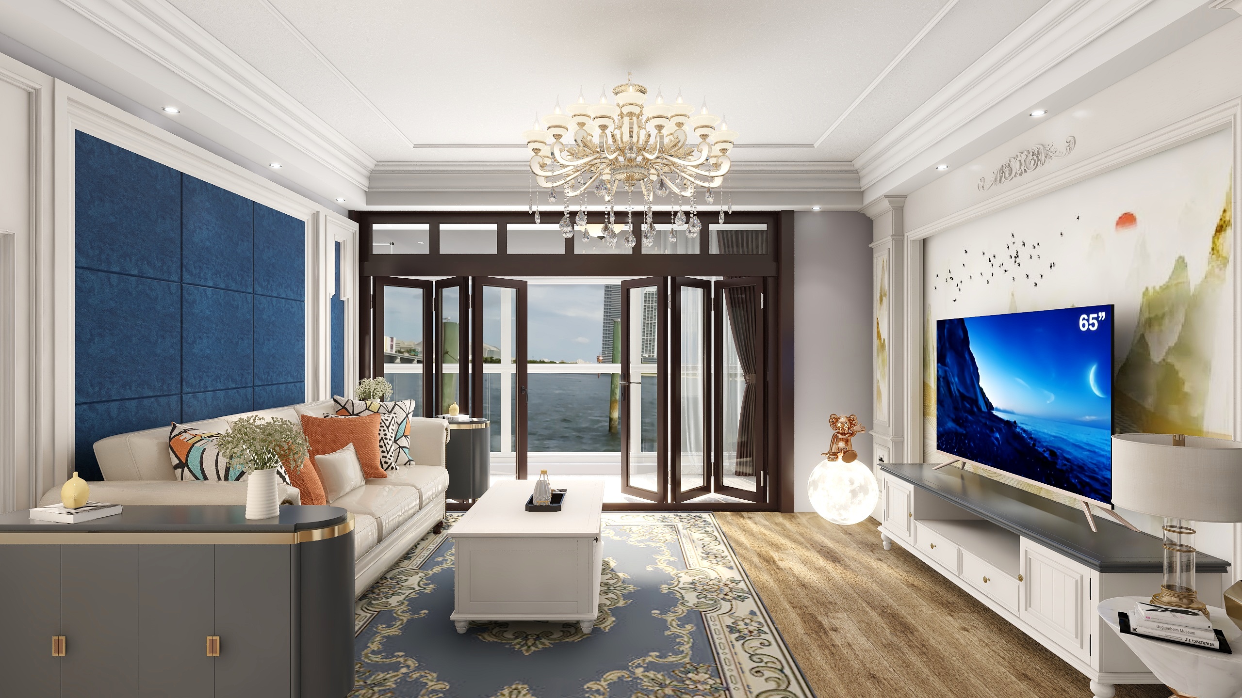 简十二-某小区欧式125㎡3室装修效果图