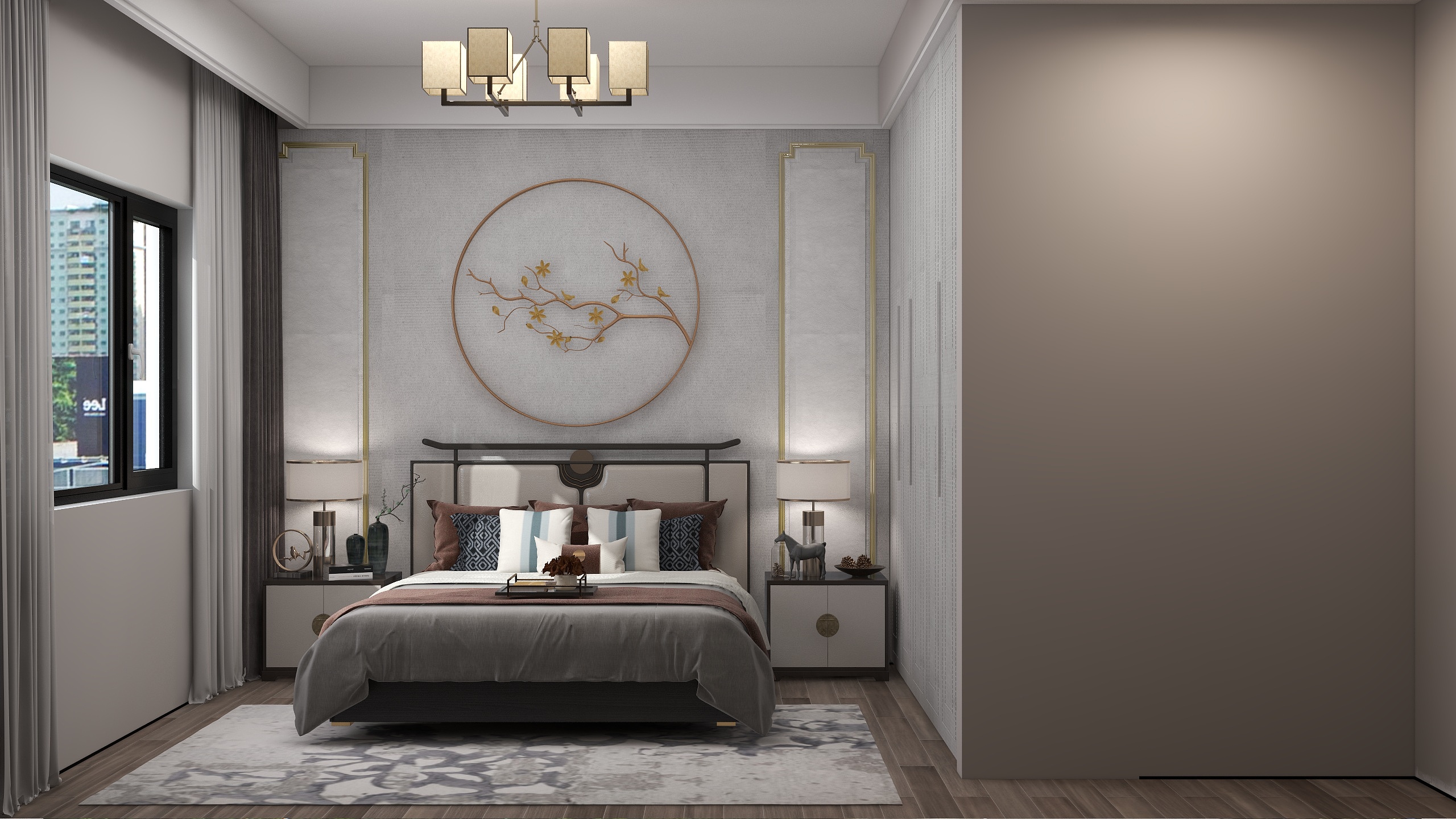 易天华-新中式别墅装修效果图