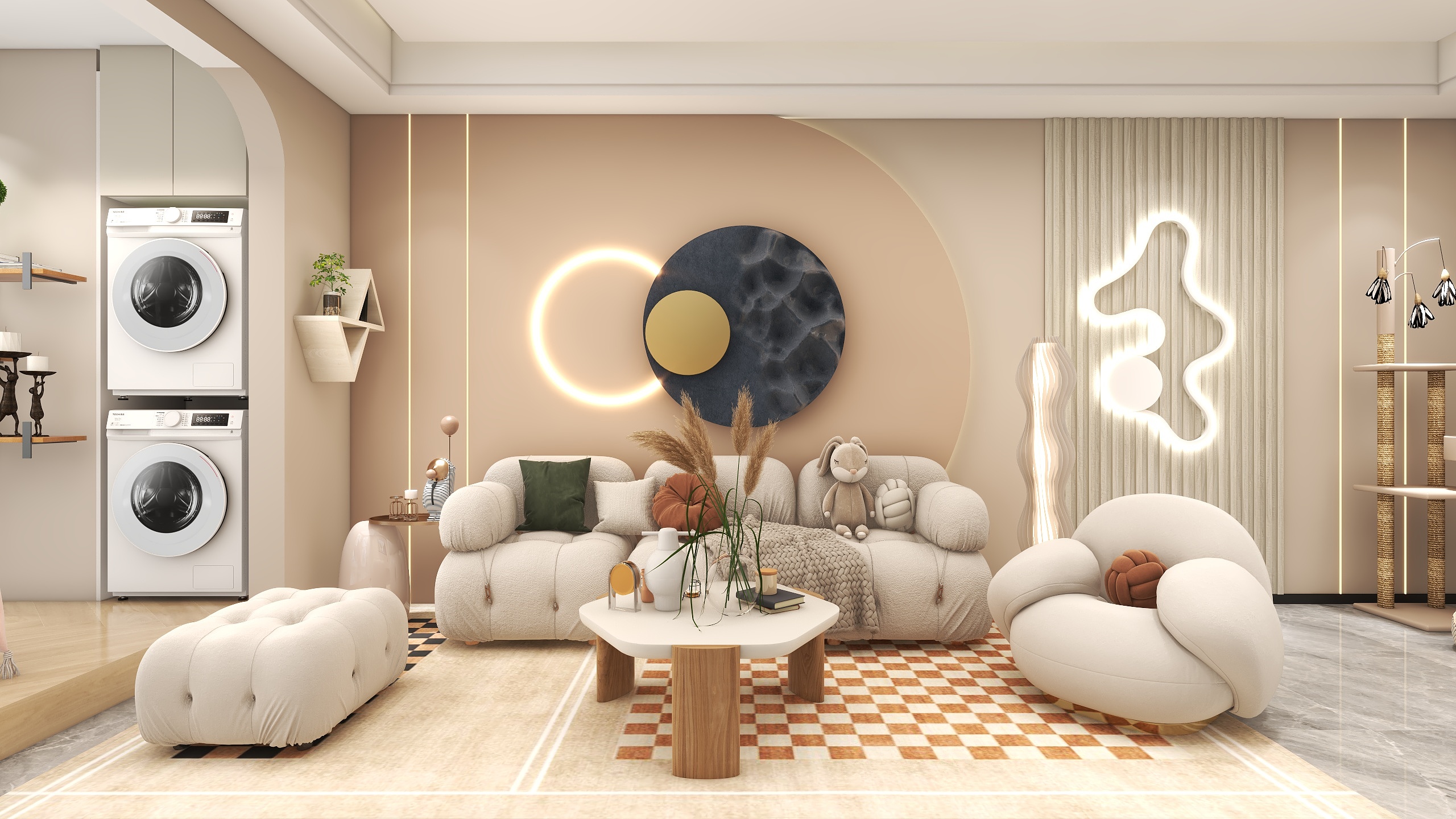 Czone設計-女生奶油风公寓-装修设计方案