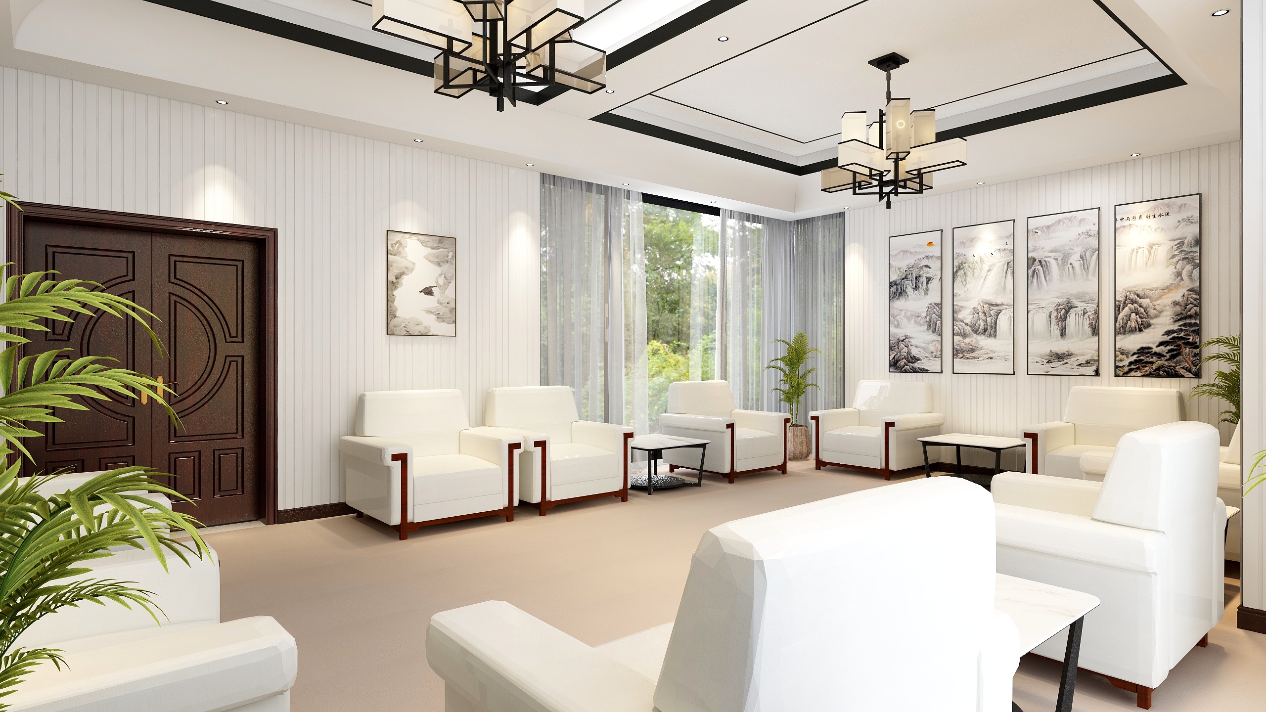 马头山-接待室01-装修设计方案