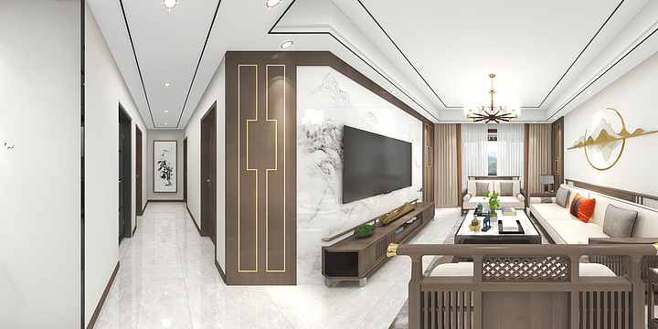 设计师吴林涛-佳利名门新中式-装修设计方案