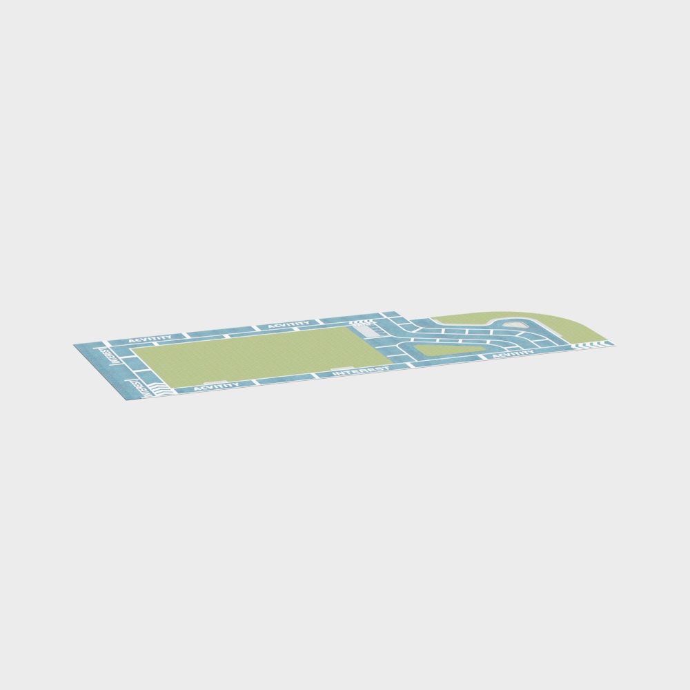 现代幼儿园儿童游乐区地面3D模型