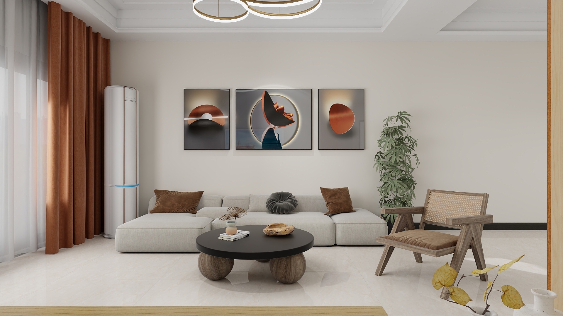 那边的云-梦琴湾87㎡2室装修效果图