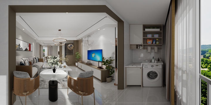 坤轮空间设计-江湾一号周恒新中式-装修设计方案