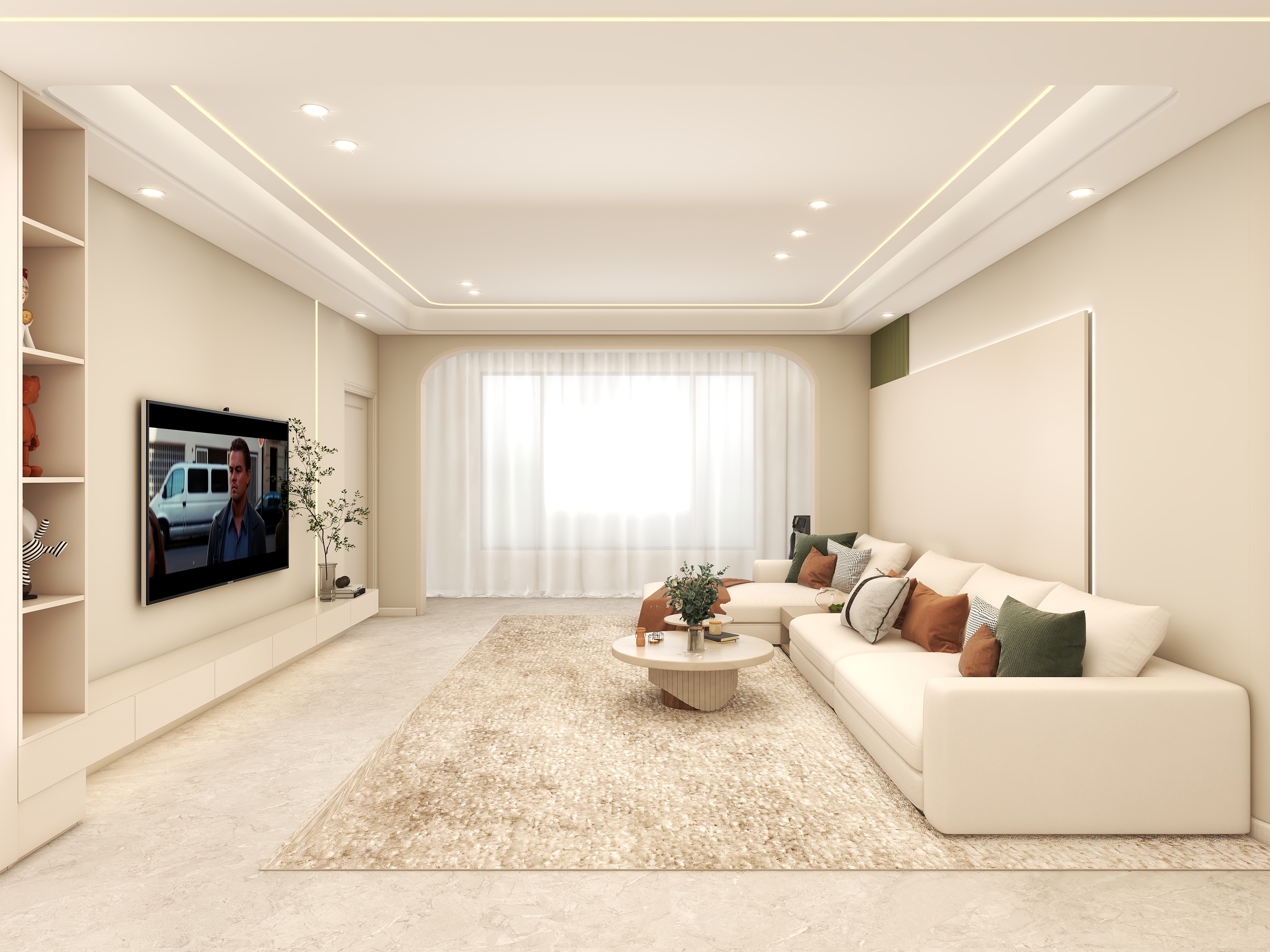 壹诺设计工作室-112㎡4室-奶油风装修效果图