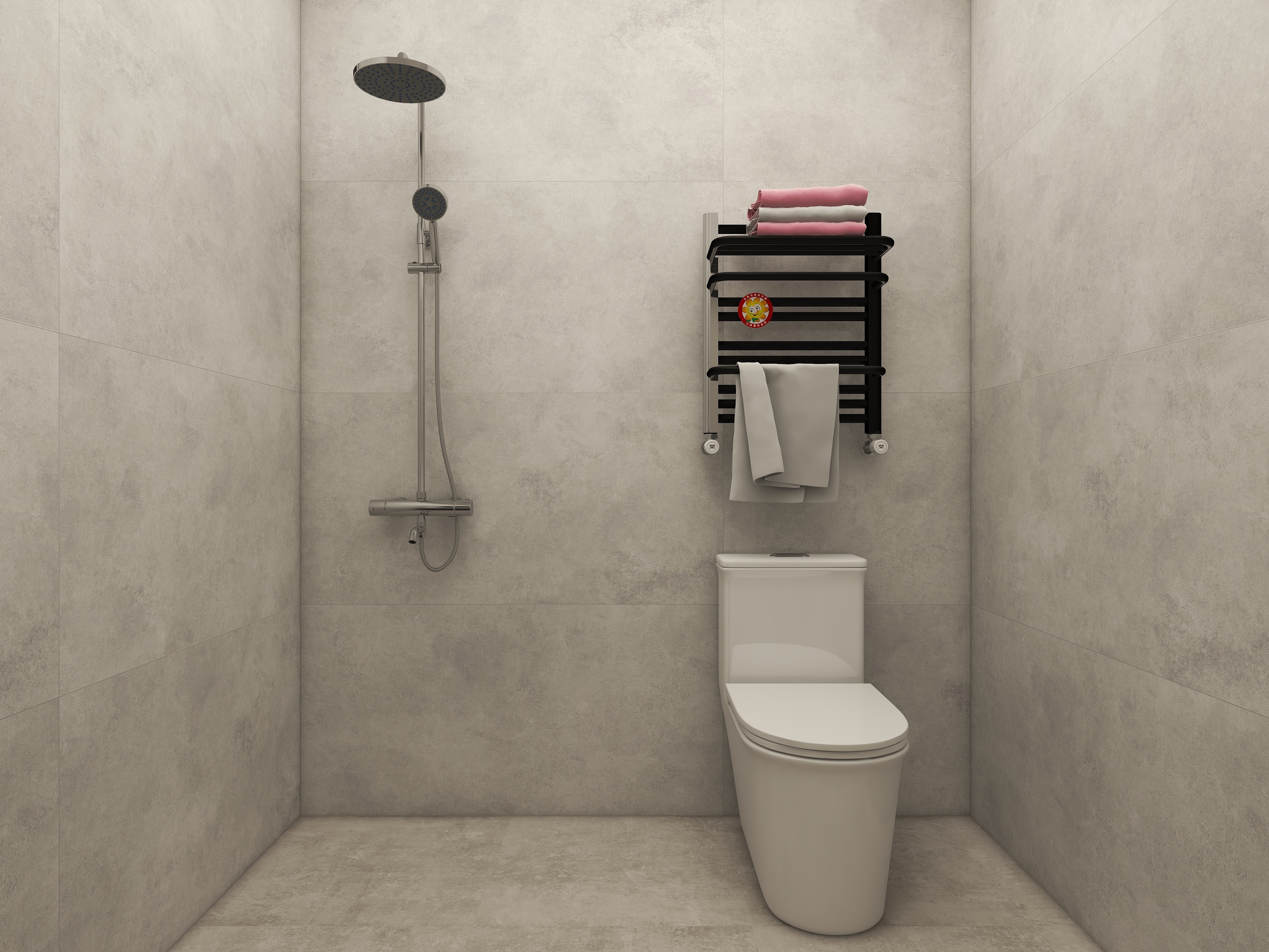 壹诺设计工作室-114㎡4室-现代简约 一层卫生间装修效果图第1张