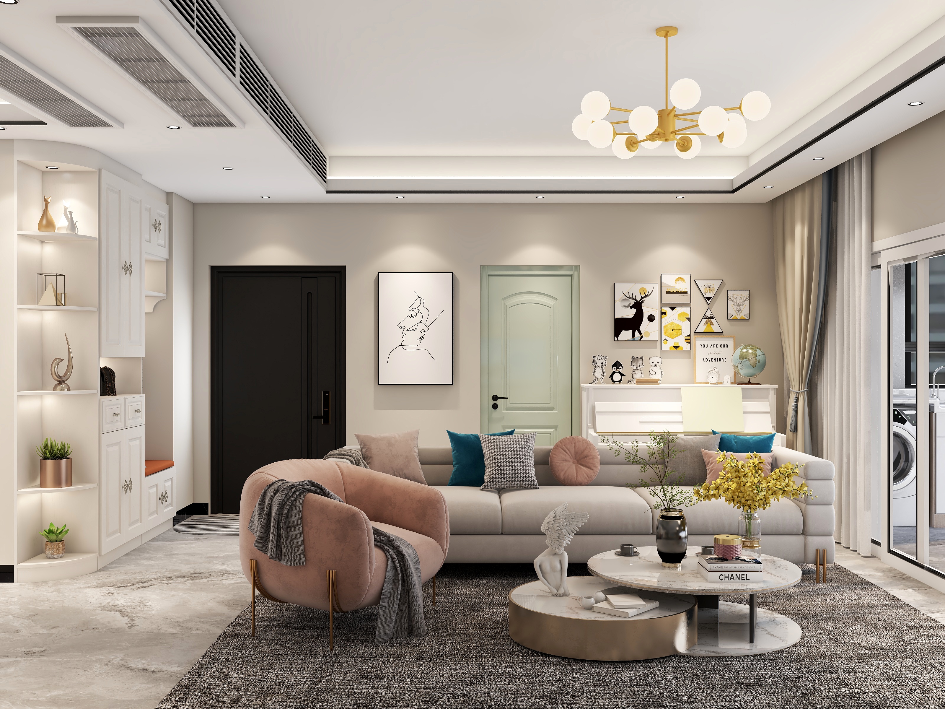 谨风-125㎡3室-装修设计方案