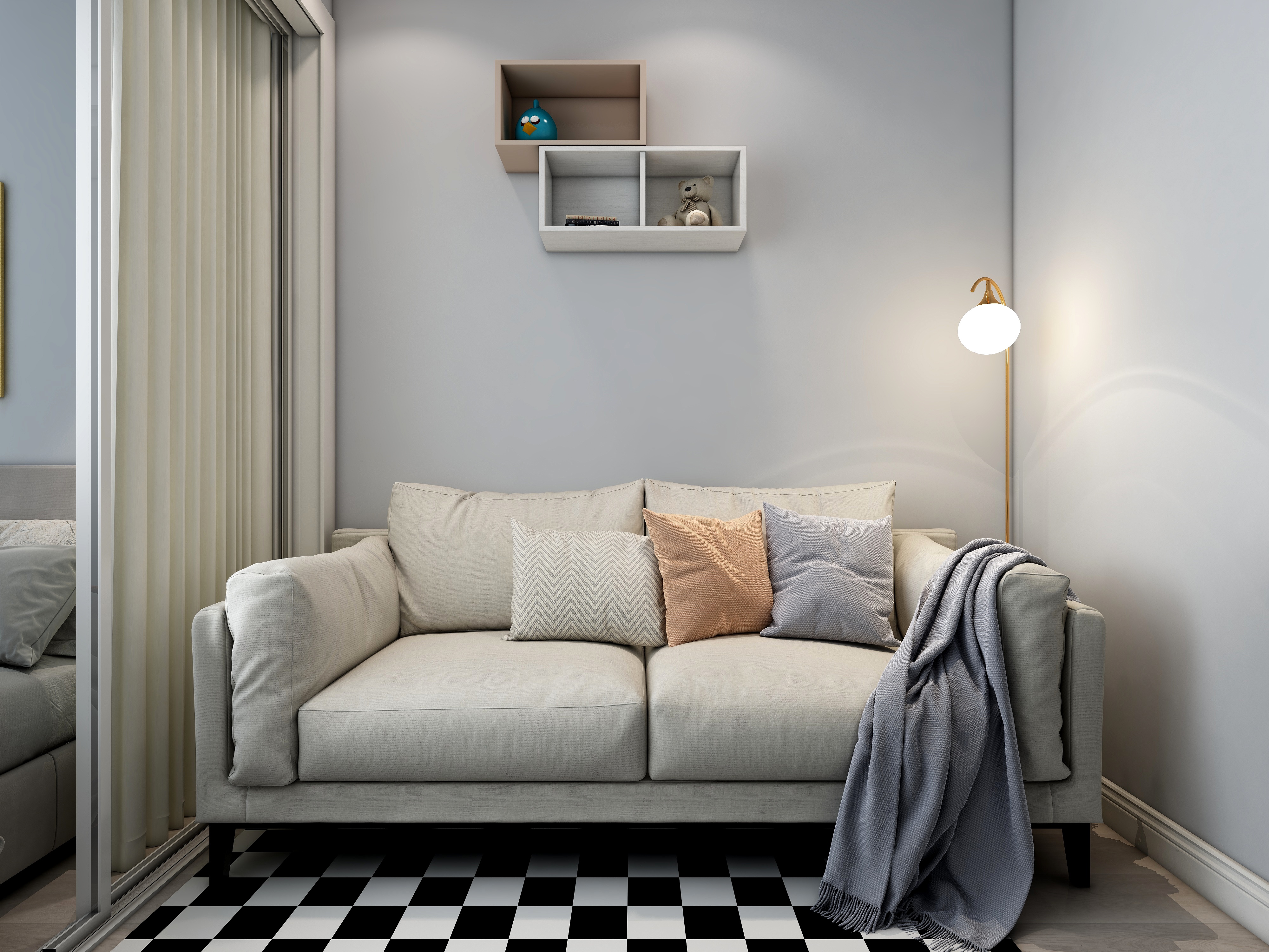 亦帆装饰设计-日晖二村41m²·一室改两室北欧3口之家-装修设计方案