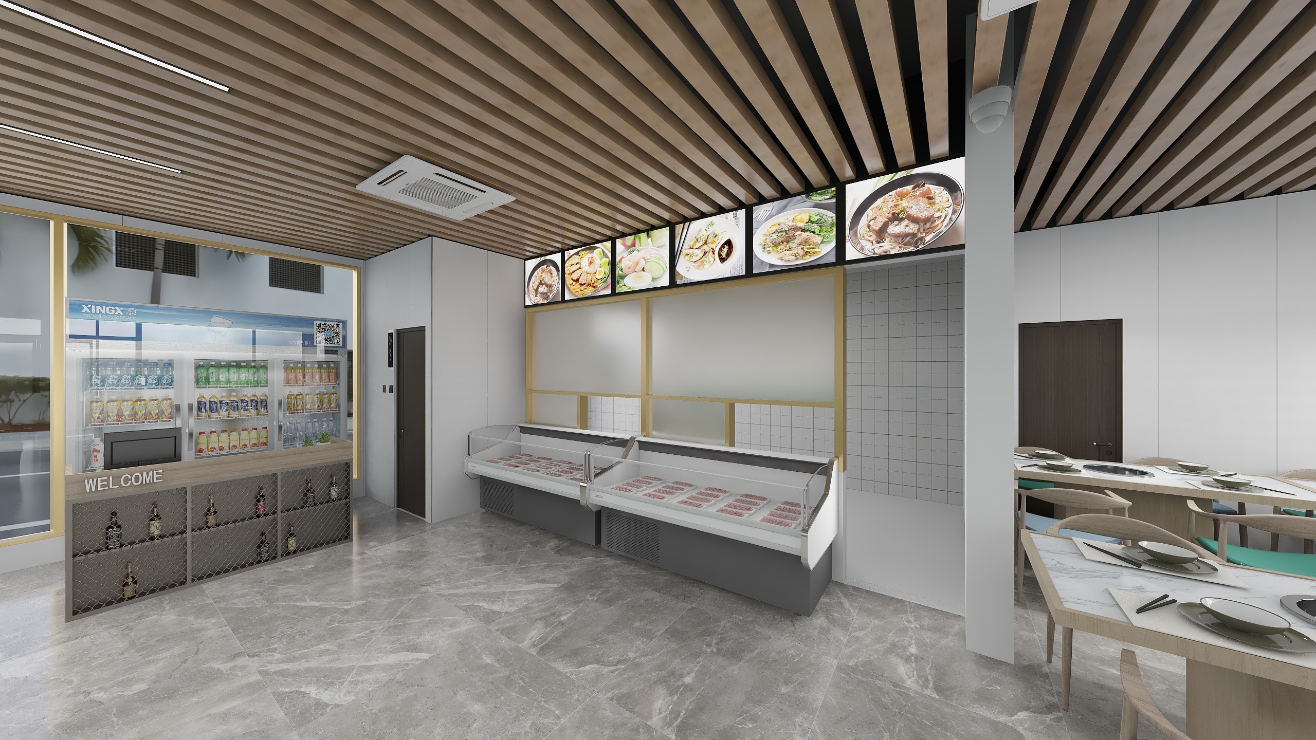 奂靖装饰设计-烧烤饭店-装修设计方案