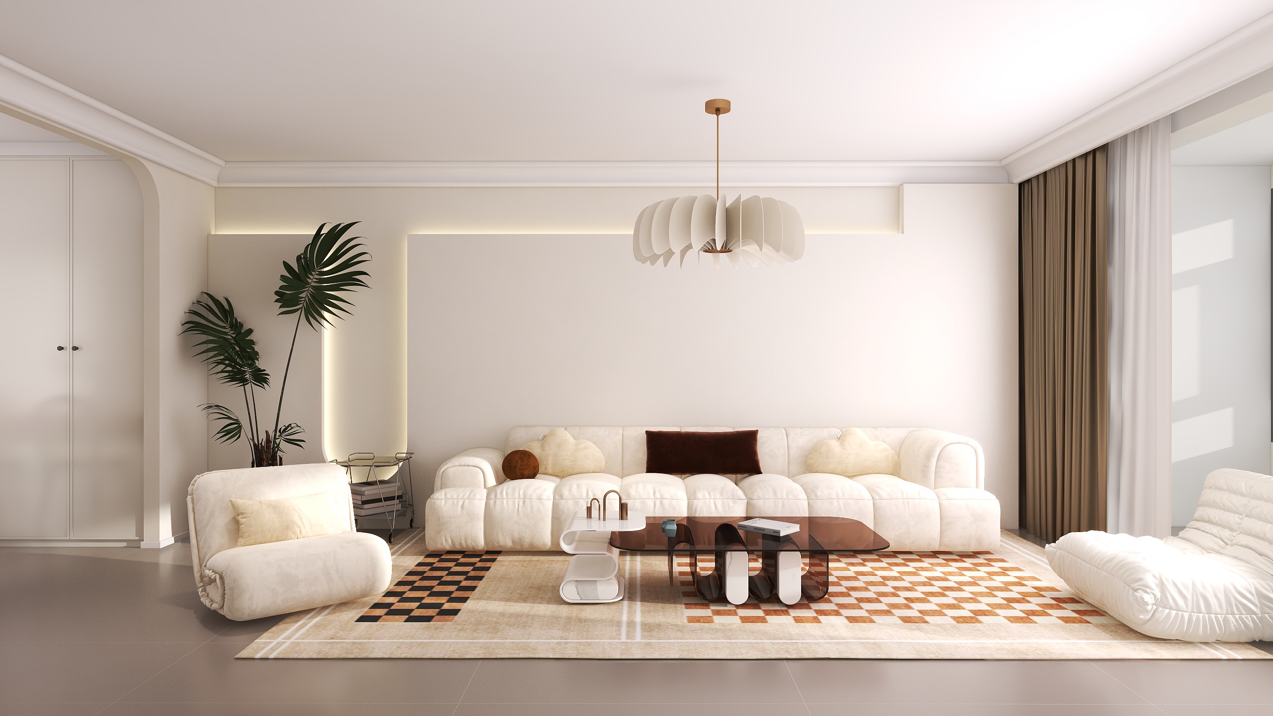 六根弦上的瘦子-137㎡3室装修效果图