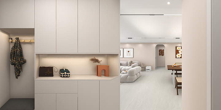 设计师刘家阔-鲁地一号8#初稿奶油风-装修设计方案