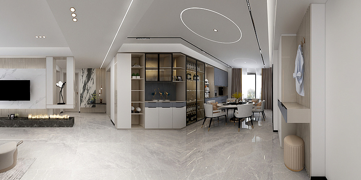 曾鼎鼎-湖畔云庐现代简约163㎡4室-装修设计方案