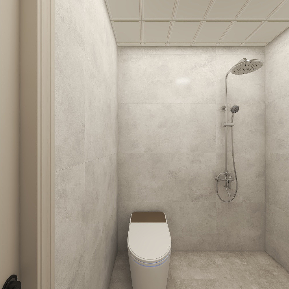 壹诺设计工作室-114㎡4室-现代简约 一层卫生间装修效果图第3张