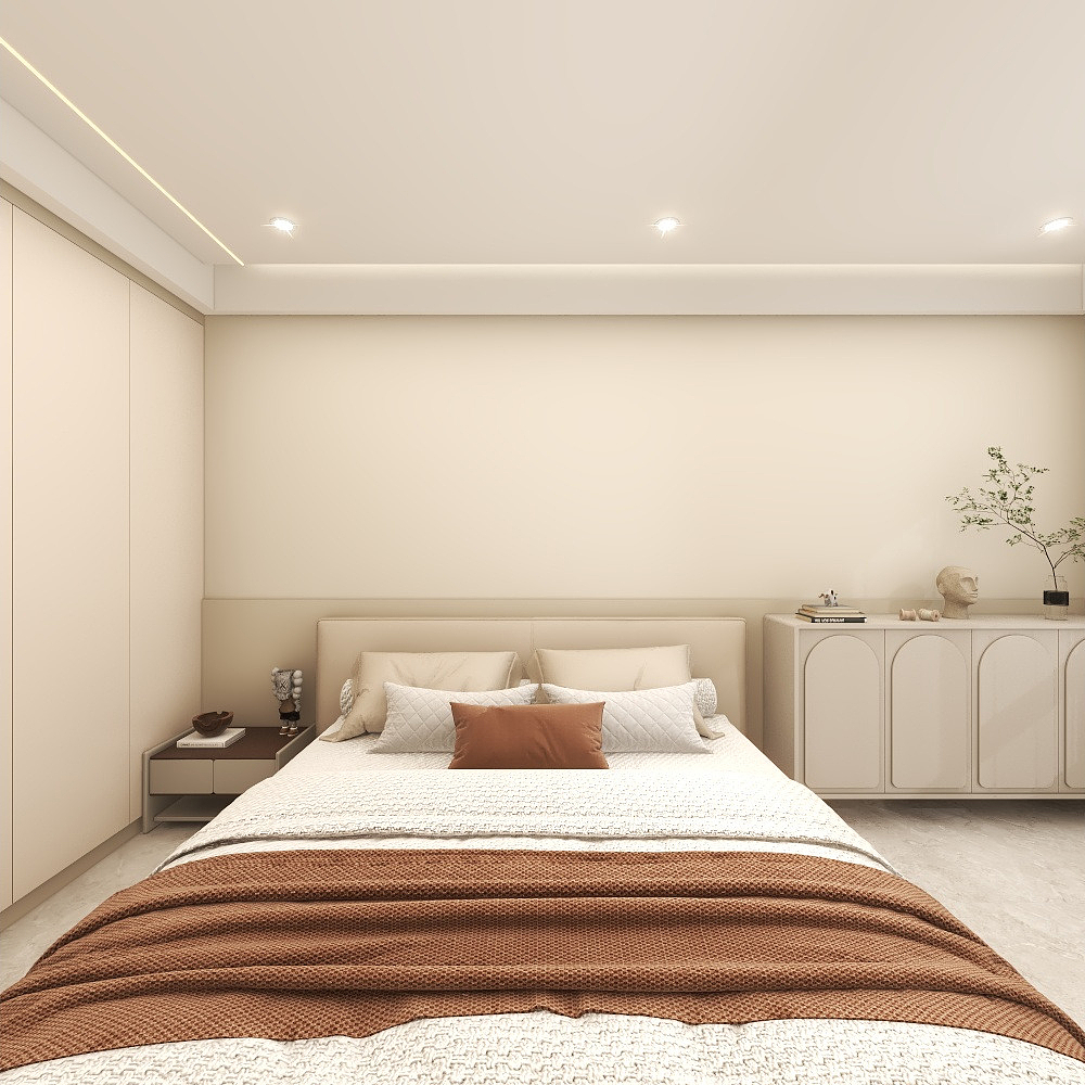 壹诺设计工作室-114㎡4室-现代简约 一层次卧装修效果图第3张